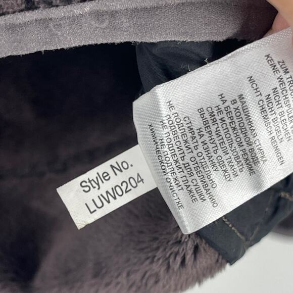 Lole Grey Black Pink Full Zip Fleece Patterned Jacket Warm Women's Size Large - Picture 11 of 11